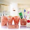 FangBoo Classy Resin Bathroom Accessories Set 5PCS Adorned with 3D Starfishes. view 2