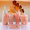 FangBoo Classy Resin Bathroom Accessories Set 5PCS Adorned with 3D Starfishes. view 3