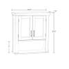 RiverRidge Somerset Two-Door Bathroom Storage, Gray Wall Cabinet, Grey, Set 1 view 3