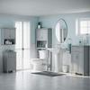 RiverRidge Somerset Two-Door Bathroom Storage, Gray Wall Cabinet, Grey, Set 1 view 4