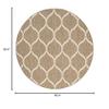 SAFAVIEH Courtyard Collection 6'7" Round Brown / Beige CY6654 Indoor/-Outdoor Waterproof Easy-Cleaning Patio Backyard Mudroom Area-Rug view 2