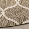 SAFAVIEH Courtyard Collection 6'7" Round Brown / Beige CY6654 Indoor/-Outdoor Waterproof Easy-Cleaning Patio Backyard Mudroom Area-Rug view 4