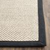 SAFAVIEH Natural Fiber Collection Runner Rug - 2'6" x 10', Marble & Black, Sisal, Woven Design with Border (NF143A) view 4
