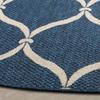 SAFAVIEH Courtyard Collection 6'7" Round Navy/Beige CY6654 Indoor/-Outdoor Waterproof Easy-Cleaning Patio Backyard Mudroom Area-Rug view 3