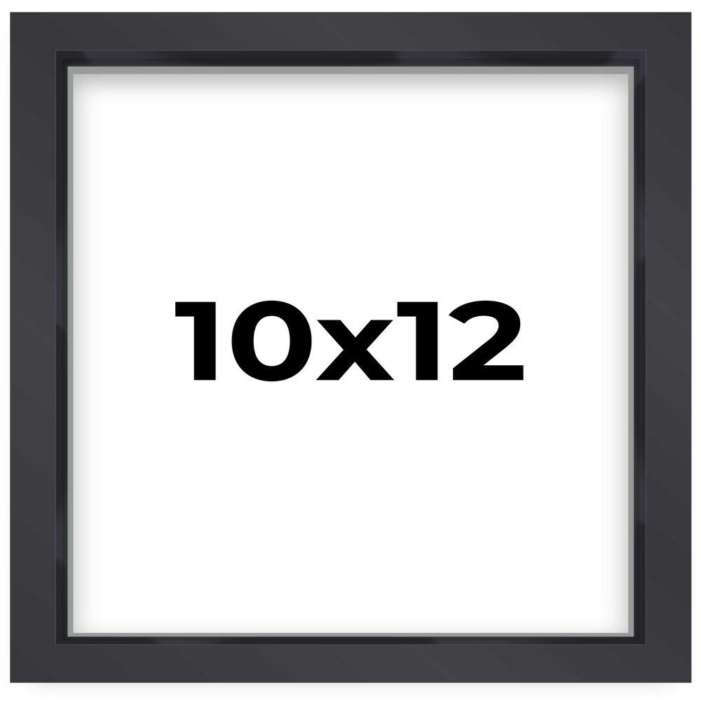 10x12 Shadow Box Frame Contemporary Black | 3/4" Depth of Usable Space| Interior Size 10x12 or 12x10 Inches| UV Resistant Acrylic, Acid-Free Backing, Wall Hangers | Made in USA