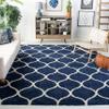 SAFAVIEH Hudson Shag Collection X-Large Area Rug - 11' x 15', Navy & Ivory, Trellis Design, Non-Shedding & Easy Care, 2-inch Thick Ideal for High Traffic Areas in Living Room, Bedroom (SGH280C) view 1