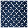 SAFAVIEH Hudson Shag Collection X-Large Area Rug - 11' x 15', Navy & Ivory, Trellis Design, Non-Shedding & Easy Care, 2-inch Thick Ideal for High Traffic Areas in Living Room, Bedroom (SGH280C) view 4