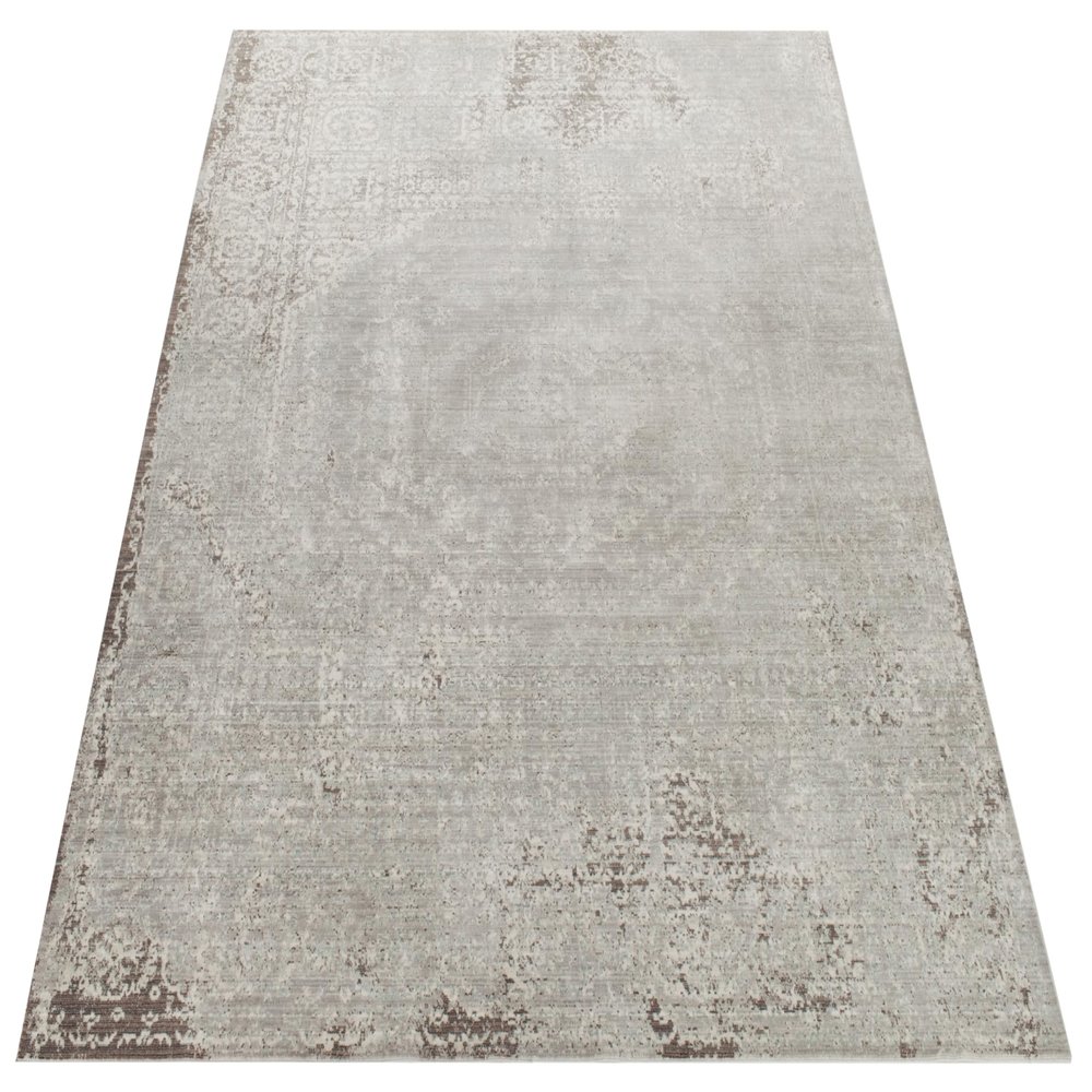 SAFAVIEH Area Rug 8x10 - Valencia Collection - Large - Grey & Multi, Boho Chic Distressed Design, Non-Shedding & Easy Cleaning, Ideal for Living Room, Bedroom, Office, Dining Space (VAL205C)