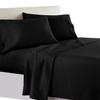 1000TC Luxurious Super Quality 100% Egyptian Cotton 4PC Bed Sheet Set 15" Inch Extra Deep Pocket California/Western/King-Cal King, Black Solid view 1