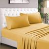 1000TC Luxurious Super Quality 100% Egyptian Cotton 4PC Bed Sheet Set 15" Inch Extra Deep Pocket California/Western/King-Cal King, Gold Solid view 1