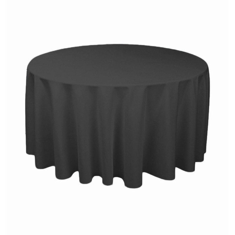 Tablecloth Polyester Round 108 Inch Charcoal By Broward Linens