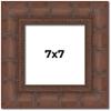 Poster Palooza 7x7 Frame Brown Bamboo Solid Wood Picture Frame | 2.75 Inch Moulding Width | Includes UV Acrylic Plexiglass, Foam Board Backing & Hanging Hardware view 1