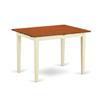 East West Furniture NOAN5-WHI-W 5 Piece Kitchen Table & Chairs Set Includes a Rectangle Dining Room Table with Butterfly Leaf and 4 Dining Chairs, 32x54 Inch, Buttermilk & Cherry view 3