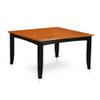 East West Furniture PFNI5-BCH-W 5 Piece Dining Set Includes a Square Dining Room Table with Butterfly Leaf and 4 Wood Seat Chairs, 54x54 Inch, Black & Cherry view 3