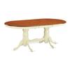 East West Furniture PLKE7-WHI-W 7 Piece Modern Dining Table Set Consist of an Oval Wooden Table with Butterfly Leaf and 6 Dining Chairs, 42x78 Inch, Buttermilk & Cherry view 3