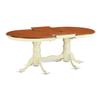 East West Furniture PLKE7-WHI-W 7 Piece Modern Dining Table Set Consist of an Oval Wooden Table with Butterfly Leaf and 6 Dining Chairs, 42x78 Inch, Buttermilk & Cherry view 4