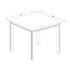 East West Furniture CFQU5-OAK-W 5 Piece Counter Height Pub Set Includes a Square Dining Table and 4 Dining Room Chairs, 42x42 Inch, Oak view 3