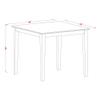East West Furniture VNKE5-WHI-W 5 Piece Kitchen Counter Set Includes a Square Dining Table and 4 Dining Room Chairs, 36x36 Inch, Buttermilk & Cherry view 3