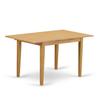 East West Furniture NOAV5-OAK-W 5 Piece Dining Room Table Set Includes a Rectangle Kitchen Table with Butterfly Leaf and 4 Dining Chairs, 32x54 Inch, Oak view 2