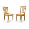 East West Furniture NOAV5-OAK-W 5 Piece Dining Room Table Set Includes a Rectangle Kitchen Table with Butterfly Leaf and 4 Dining Chairs, 32x54 Inch, Oak view 3