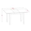East West Furniture NOAV5-OAK-W 5 Piece Dining Room Table Set Includes a Rectangle Kitchen Table with Butterfly Leaf and 4 Dining Chairs, 32x54 Inch, Oak view 4