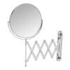 JERDON Two-Sided Wall-Mounted Makeup Mirror - Makeup Mirror with 7X Magnification & Scissor Bracket - 8-inch Diameter Mirror with Chrome Finish Wall Mount - Model JP2027C view 1