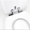 TOPSEAT Art of Acryl Round Toilet Seat w/Slow Close Chromed Metal Hinges, Wood, Shabby Chic view 2