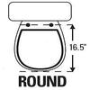 TOPSEAT Art of Acryl Round Toilet Seat w/Slow Close Chromed Metal Hinges, Wood, Shabby Chic view 3