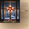 WEIGLA - LED Window Picture original from the Ore Mountains I Star Santa Claus White/Red motif | Christmas Window Decoration | 1 Lamp | 1 W, E12 | Silhouette | Hanging Wooden Light | German Erzgebirge view 4