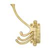 The King's Bay Three Arm Swivel Coat Hook in Polished Brass view 2