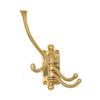The King's Bay Three Arm Swivel Coat Hook in Polished Brass view 3