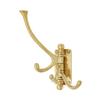 The King's Bay Three Arm Swivel Coat Hook in Polished Brass view 4