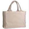 Color Stripes Stylish Shopping Bag, 100% Cotton Sheeting. Full side and bottom gusset. (3, LIGHT PINK) view 1