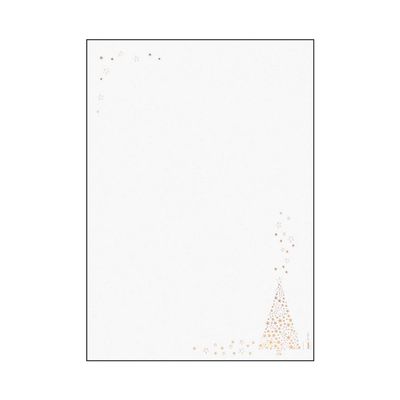 SIGEL DP084 Christmas Writing Paper "Golden Tree", A4, 90 Gsm, 100 Sheets
