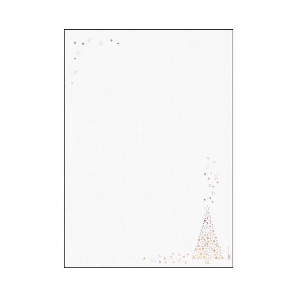 SIGEL DP084 Christmas Writing Paper "Golden Tree", A4, 90 Gsm, 100 Sheets