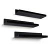 Americanflat 14" Floating Shelves for Wall - Set of 3 - Made of Engineered Wood with Lipped Ledge - Floating Wall Shelves for Bedroom, Bathroom, Kitchen, Office, and Living Room - Black view 1