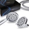 AquaDance Total Chrome Premium High Pressure 48-setting 3-Way Combo for The Best of Both Worlds  Enjoy Luxurious 6-setting Rain Shower Head and 6-Setting Hand Held Shower Separately or Together view 2