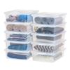 IRIS USA 10-Pack Storage Bins with Lids, 28 Quart, Shoe Boxes Clear Stackable Containers Organize Shoes Closet Shelves, Classroom Organization Teacher Tools, Game Storage - BPA-Free Plastic view 1