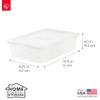 IRIS USA 10-Pack Storage Bins with Lids, 28 Quart, Shoe Boxes Clear Stackable Containers Organize Shoes Closet Shelves, Classroom Organization Teacher Tools, Game Storage - BPA-Free Plastic view 3