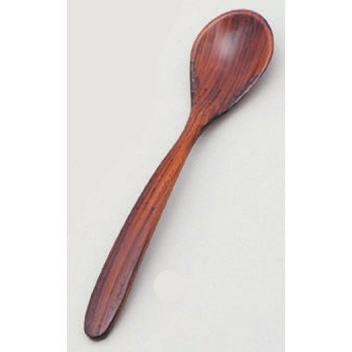  Chopsticks New Spoon, Rosewood Wood Grain, 5.4 x 1.2 inches (13.6 x 3 cm), ABS Resin (7-872-9), Restaurant, Inn, Japanese Tableware, Restaurant, Commercial Use