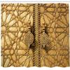 Ambesonne Moroccan Shower Curtain, Main Gates of Royal Palace in Marrakesh Morocco Travel Tourist Attraction Photo, Cloth Fabric Bathroom Decor Set with Hooks, 69" W x 75" L, Pale Brown view 2