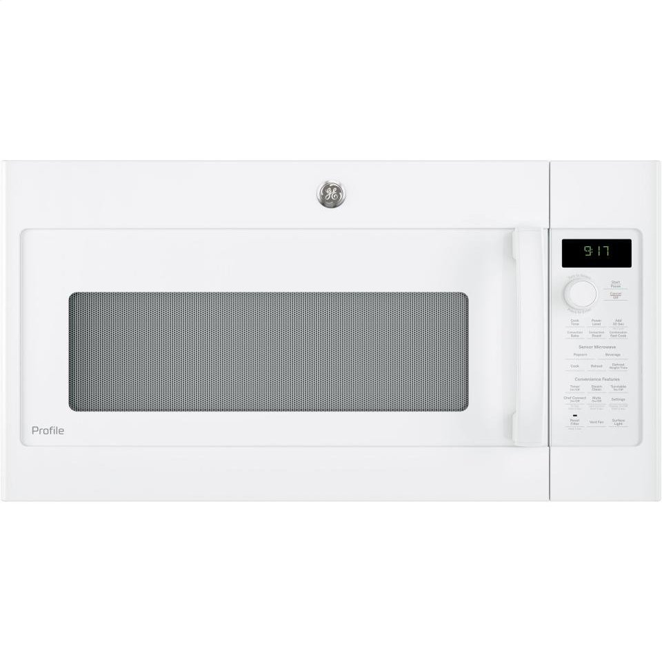 1.7 cu. ft. Over-the-Range Microwave with 950 Watts, Chef Connect, Sensor Cooking Controls, Convection, Fast Cook, Bake, Roast, 3-Speed 300 CFM, Steam Clean and LED Cooktop Lighting