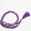 Amethyst Healing Mala Beads (108+1) Hand-Knotted 67mm Gemstone Japa Mala for Meditation, Mindfulness & Spiritual Growth view 2