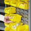 Global Industrial Deep Door Bin Cabinet, Includes 96 Yellow Plastic Bins, Padlockable Steel Cabinet, 38"W x 24"D x 72"H, for Tool and Parts Storage, Ships Assembled view 4