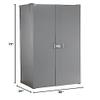 Global Industrial Deep Door Bin Cabinet, Includes 144 Yellow Plastic Bins, Padlockable Steel Cabinet, 38" W x 24" D x 72" H, for Tool and Parts Storage, Assembly Required view 2