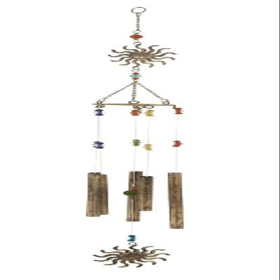 Deco 79 24266 Metal Sun Wind Chime, 4" x 52"