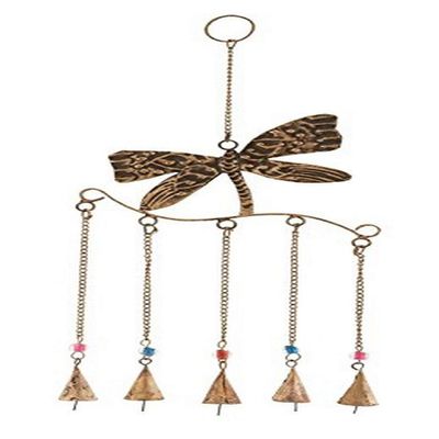 Deco 79 26786 Metal Dragonfly Wind Chime, 8" x 18"
