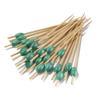 BambooMN 3.5" Decorative Green Bead Bamboo Appetizer and Hors D'Oeuvre Skewer Picks - 1,000 Pieces view 2