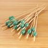 BambooMN 3.5" Decorative Green Bead Bamboo Appetizer and Hors D'Oeuvre Skewer Picks - 1,000 Pieces view 4