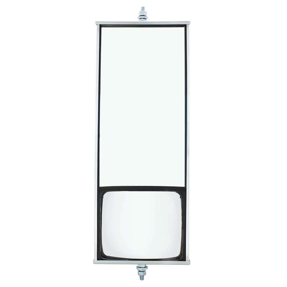United Pacific 60008 Stainless Steel 6" X 16" West Coast Mirror With Convex Mirror, Chrome